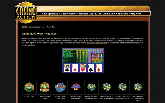 Casino Action Sign Up Bonus