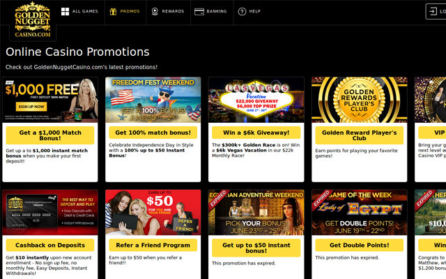 golden nugget online casino bonus codes